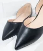 Black Leatherette Pointed Toe Flats sold by Unique Vintage