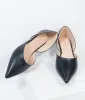 Black Leatherette Pointed Toe Flats sold by Unique Vintage