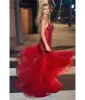 Cinderella Divine  Red Beaded Sequin Strapless Mermaid Prom Dress sold by Unique Vintage