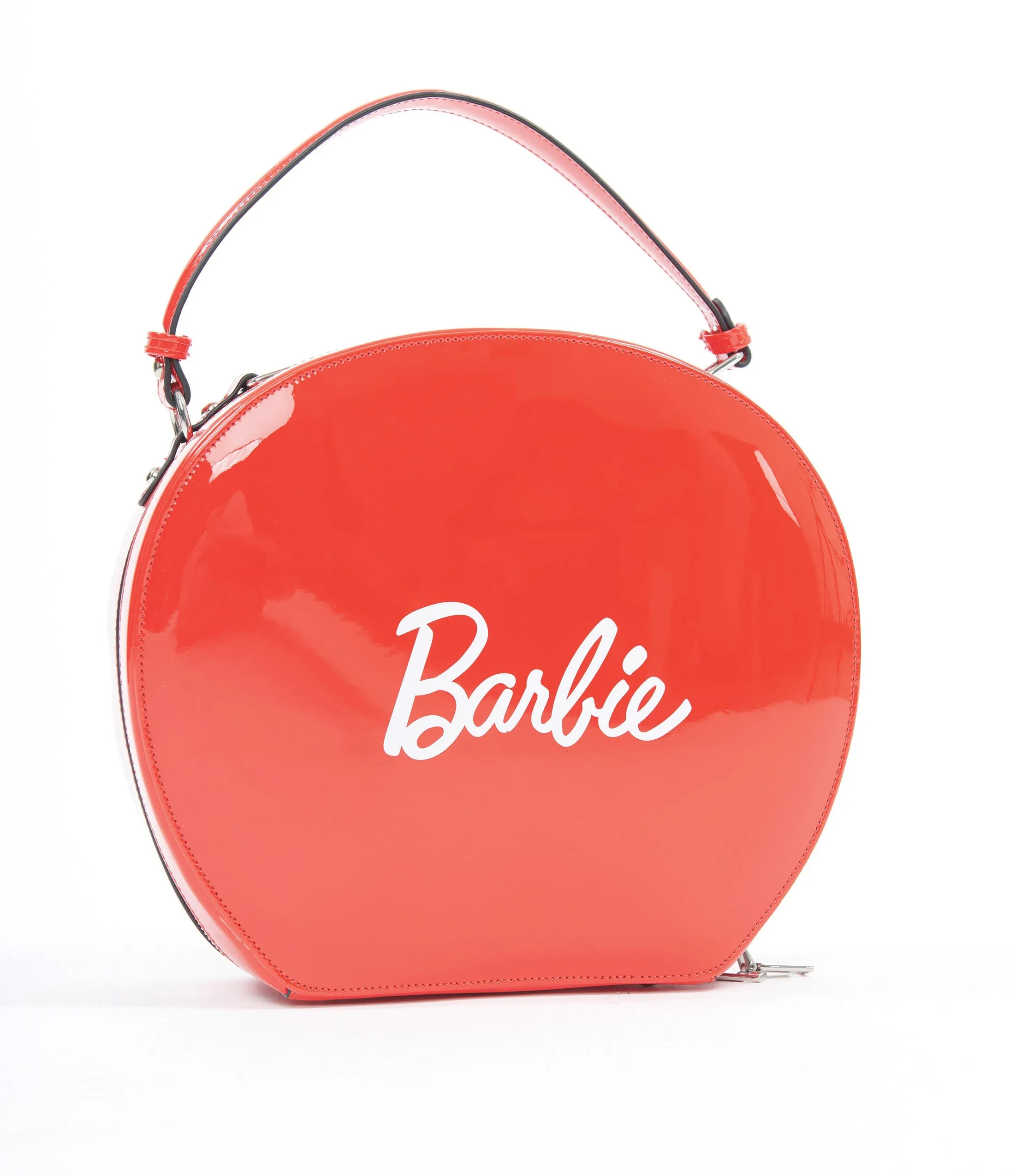 Barbie x Unique Vintage 1950s Red Leatherette Commuter Set Circle Bag sold by Unique Vintage