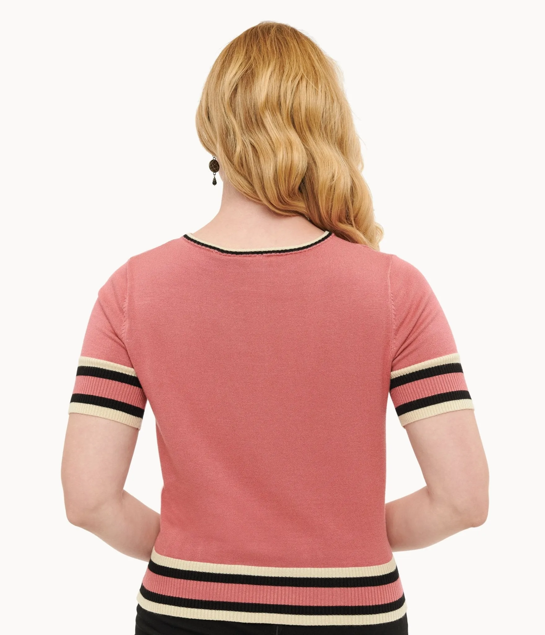 Voodoo Vixen 1960s Mauve Kitty Knit Top sold by Unique Vintage product image thumbnail 3