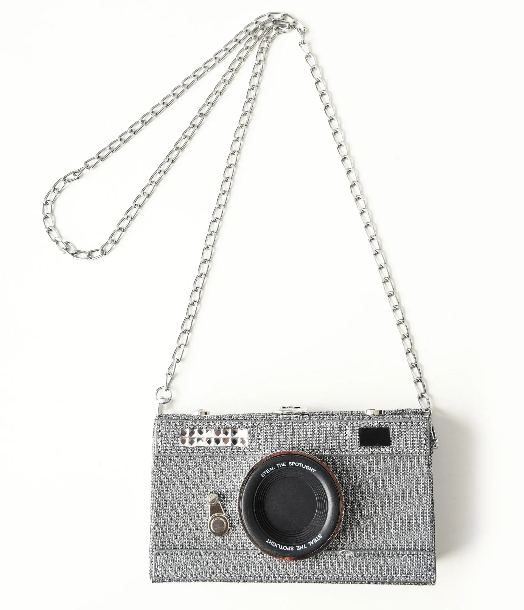 Metallic Silver Camera Crossbody Bag sold by Unique Vintage product image thumbnail 2