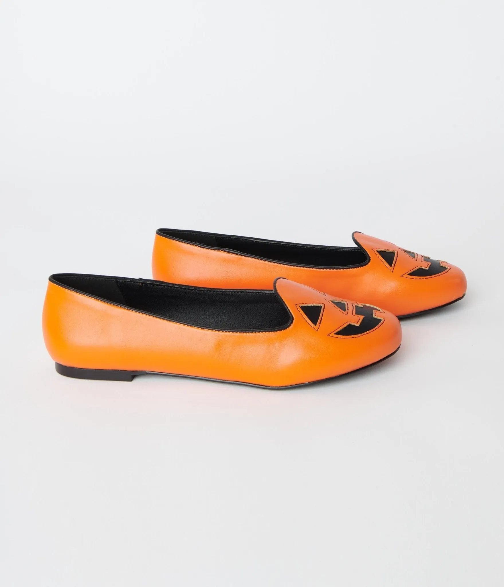 Orange Leatherette Pumpkin Lydia Flats sold by Unique Vintage product image thumbnail 4