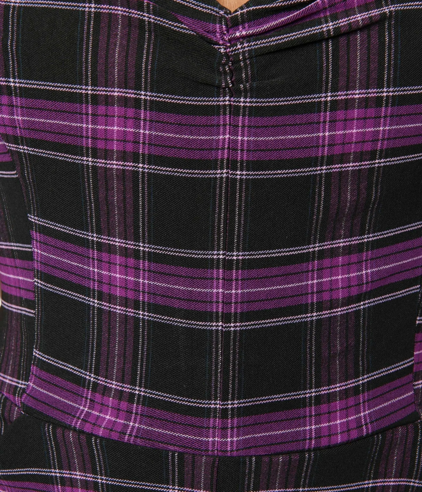 Unique Vintage 1970s Purple & Black Plaid Marcel Jumpsuit sold by Unique Vintage product image thumbnail 3