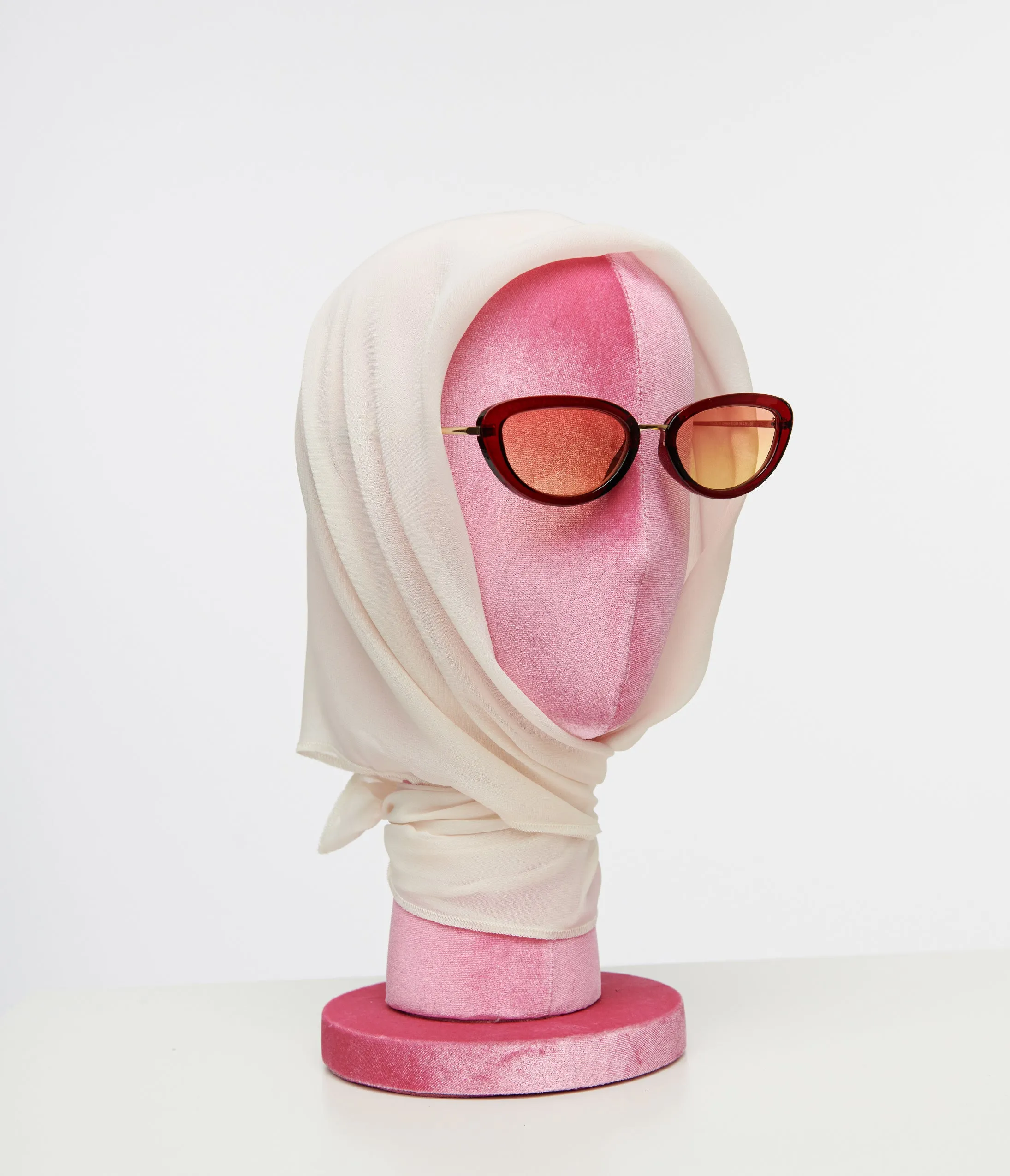 1950s Beige Chiffon Hair Scarf sold by Unique Vintage product image thumbnail 2