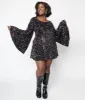 Smak Parlour Black & Rainbow Sequin Downtown Scene Mini Dress sold by Unique Vintage
