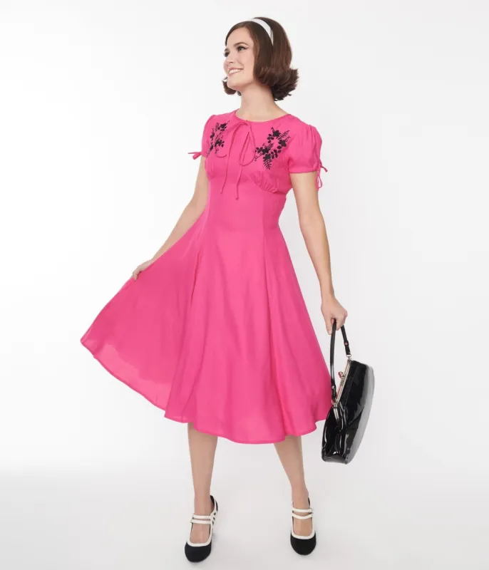 Fuchsia Ava Swing Dress sold by Unique Vintage