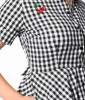 Black & White Gingham Cherry Swing Dress sold by Unique Vintage