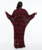 Unique Vintage 1970s La Caterina Burgundy High Neck Caftan sold by Unique Vintage