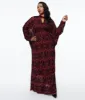 Unique Vintage 1970s La Caterina Burgundy High Neck Caftan sold by Unique Vintage