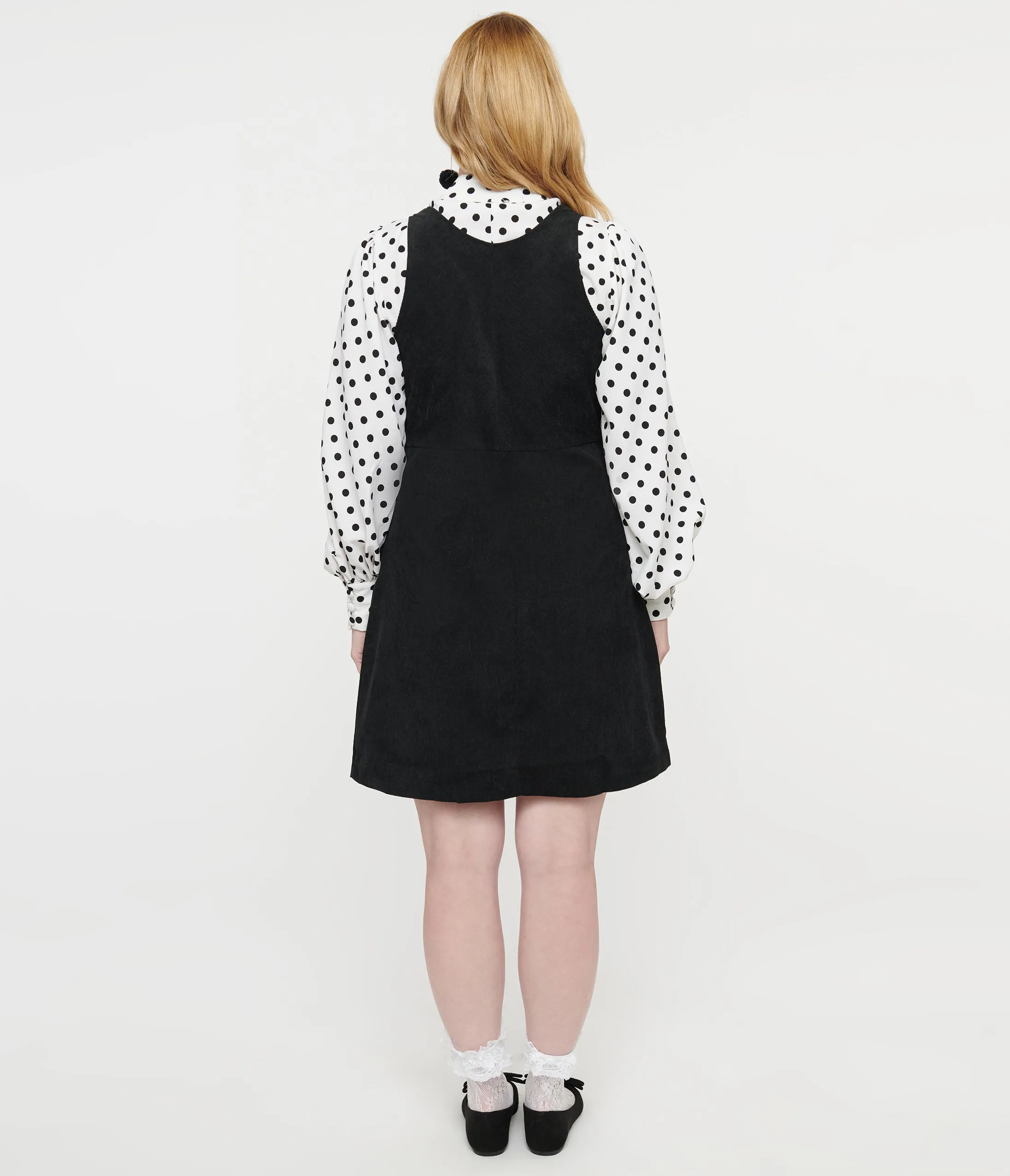 Black Button Up Fit & Flare Dress sold by Unique Vintage product image thumbnail 2