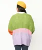 Multicolor Color Block Open Cardigan sold by Unique Vintage