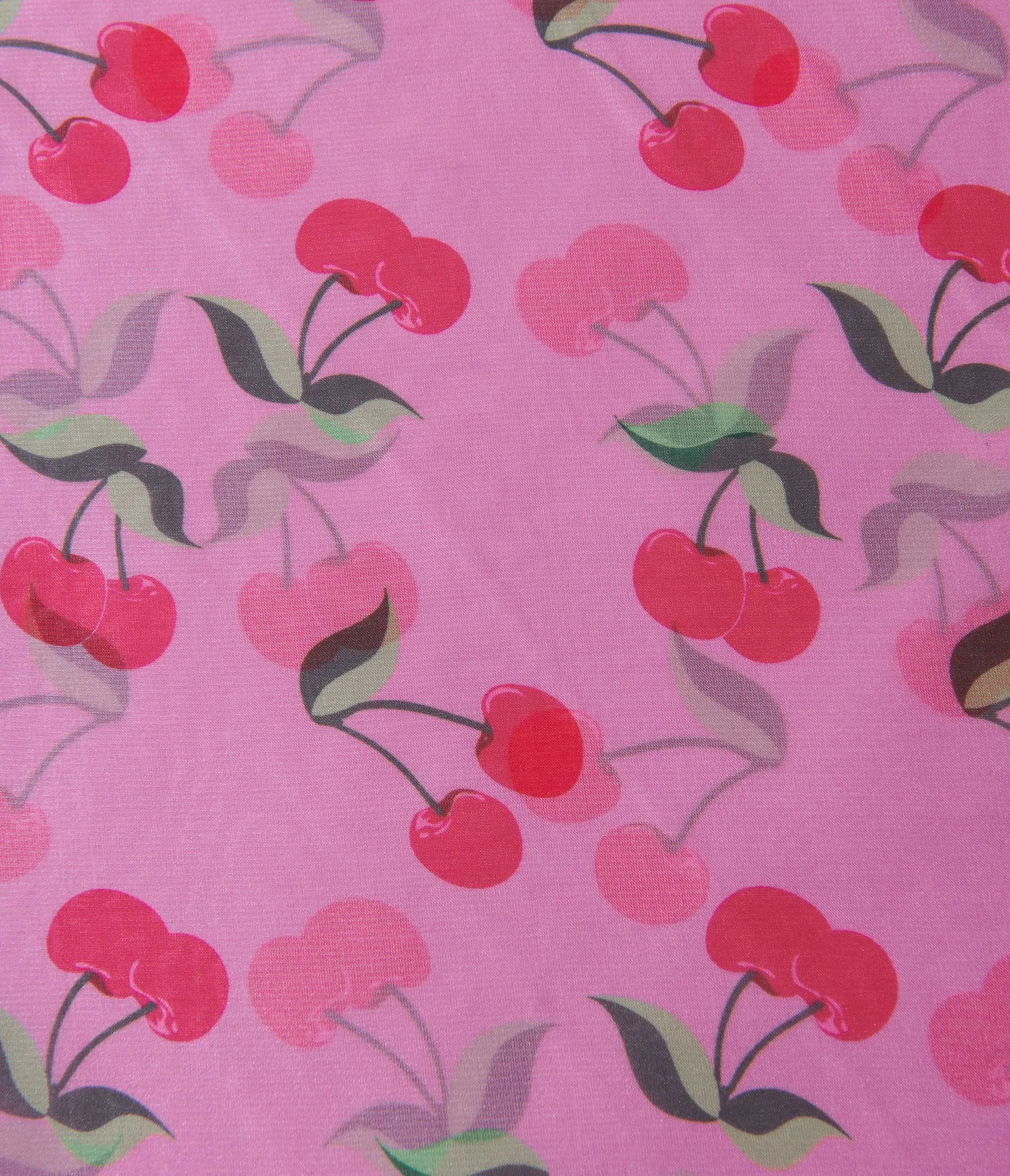 Unique Vintage Pink & Cherries Print Hair Scarf sold by Unique Vintage product image thumbnail 2