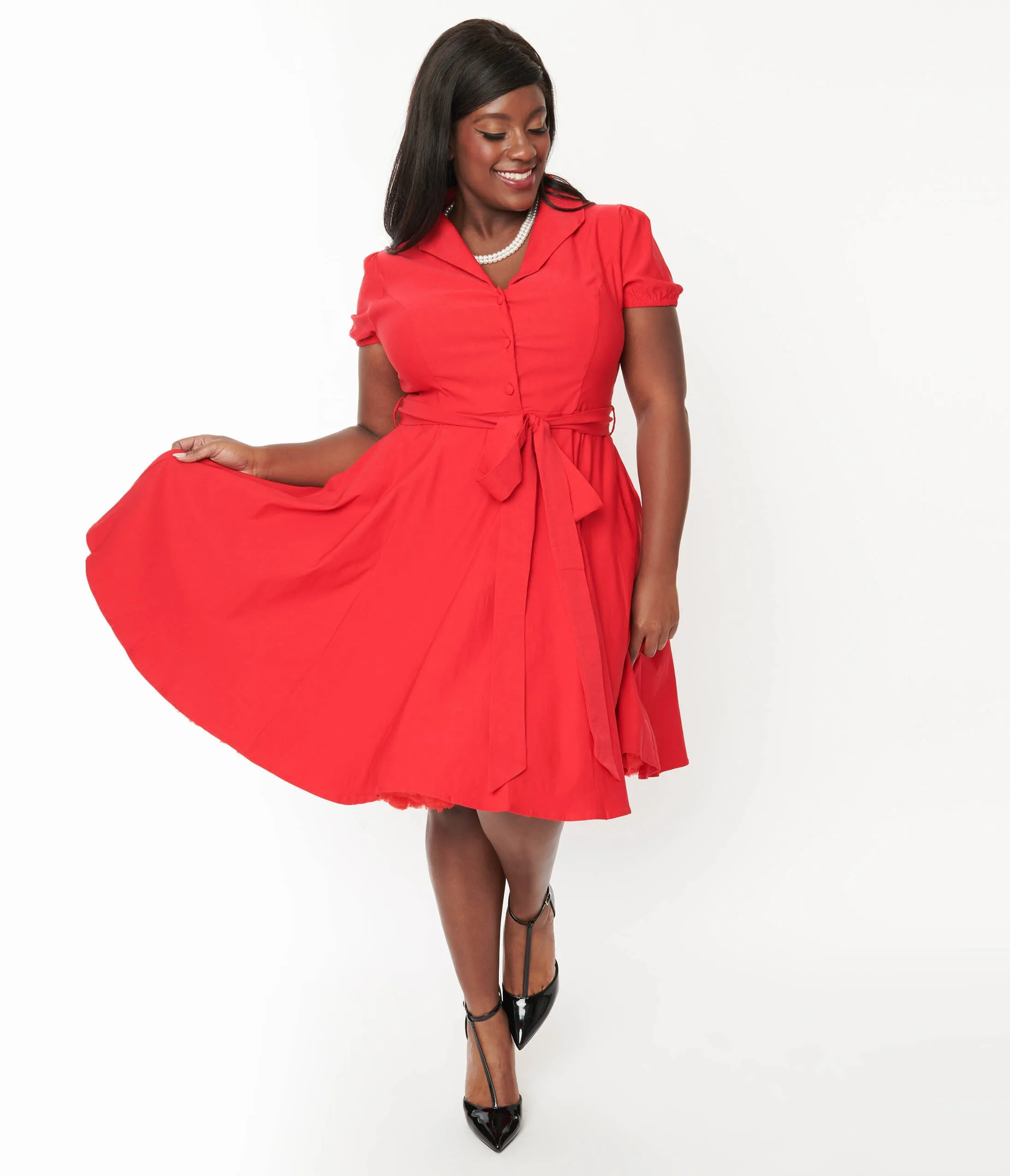 Plus Size Lady In Red Monroe Swing Dress sold by Unique Vintage product image thumbnail 2