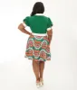 Smak Parlour Plus Size Green Daisy Chain Print Fit & Flare Dress sold by Unique Vintage