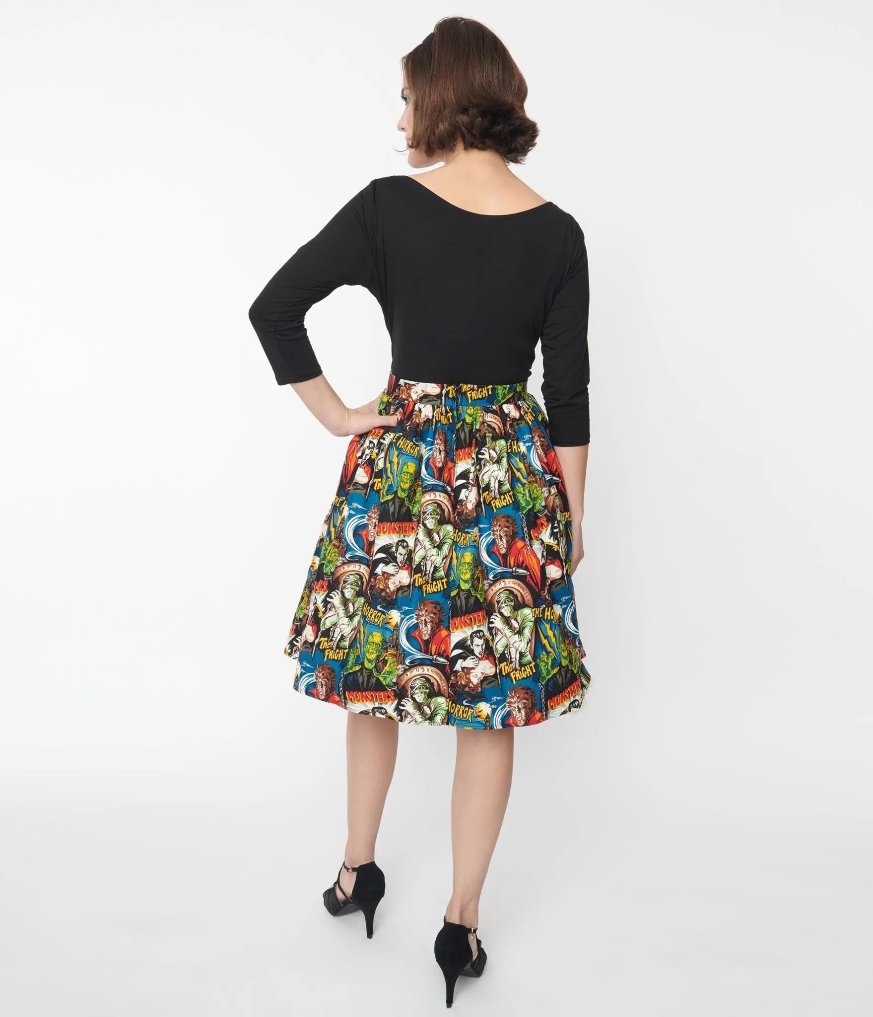 Hollywood Monster Pleated Circle Skirt sold by Unique Vintage product image thumbnail 3