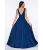 Cinderella Divine Navy Glamour Satin A-Line Bridesmaid Dress sold by Unique Vintage