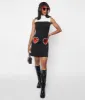 Smak Parlour Black & White Sequin Heart Haute Gossip Mini Dress sold by Unique Vintage