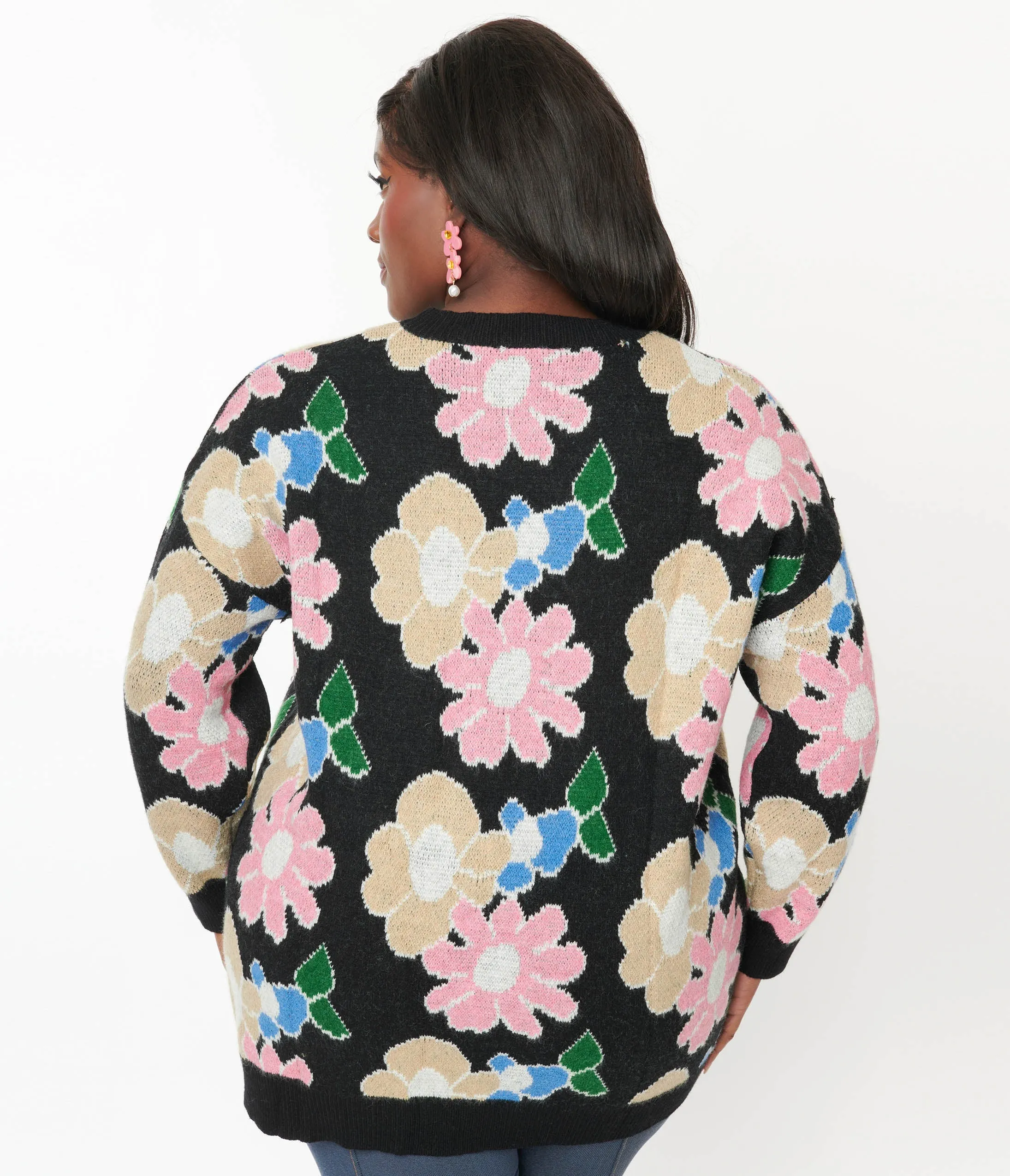 Black Floral Pullover Sweater sold by Unique Vintage product image thumbnail 3