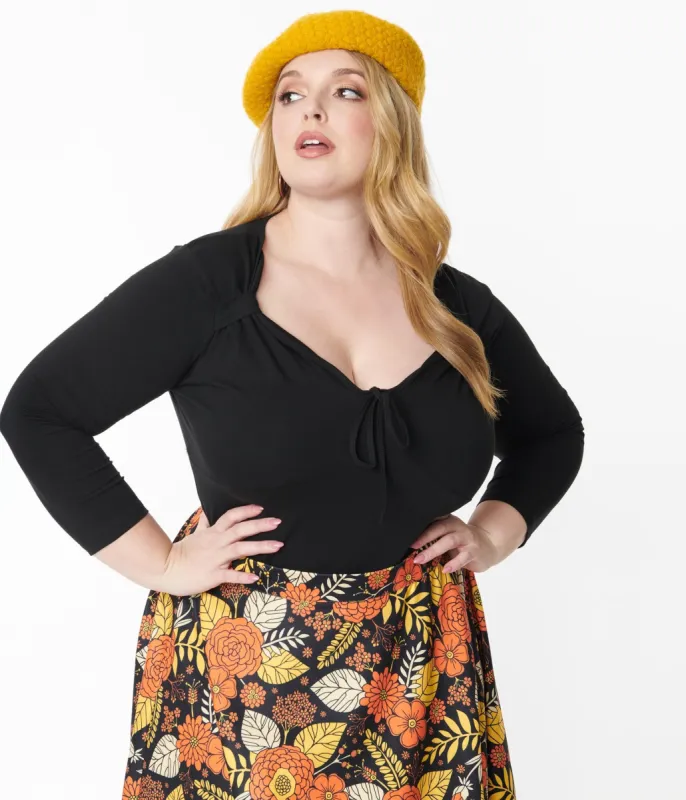 Plus Size 1930s Black Dream Big Top sold by Unique Vintage