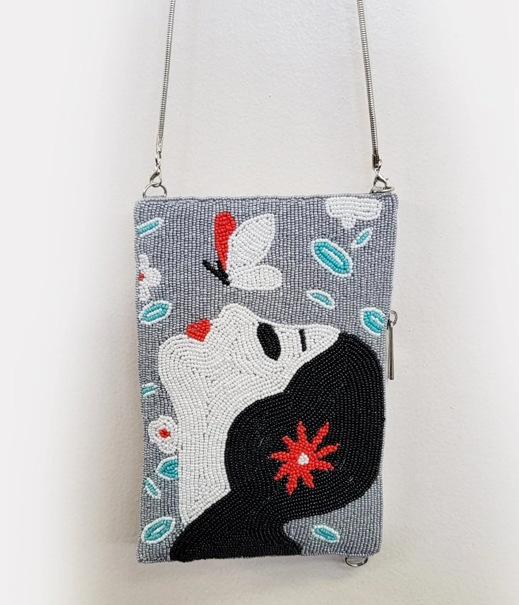 Butterfly Goddess Beaded Cell Phone Bag sold by Unique Vintage