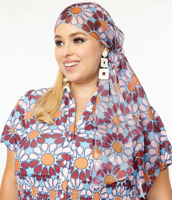 Smak Parlour Flower Power Long Hair Scarf sold by Unique Vintage