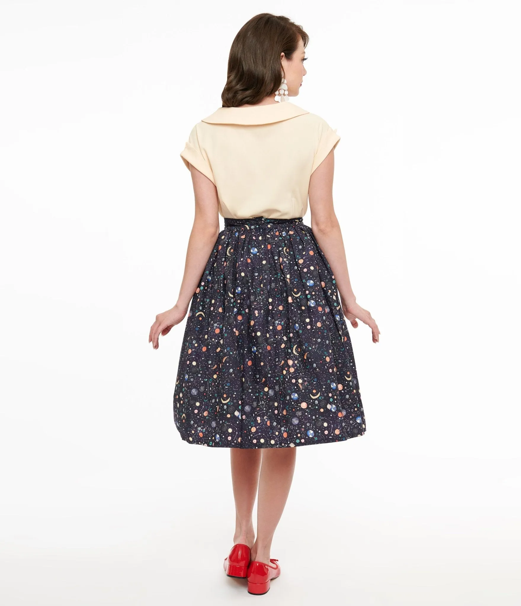 Unique Vintage Space Print Gellar Swing Skirt sold by Unique Vintage product image thumbnail 3