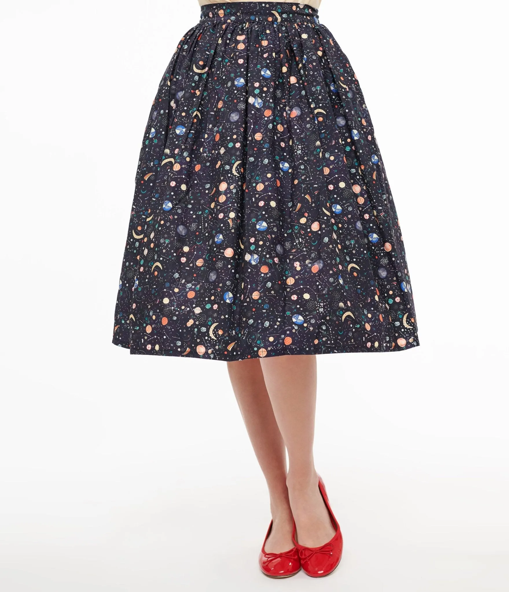 Unique Vintage Space Print Gellar Swing Skirt sold by Unique Vintage product image thumbnail 2