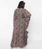 Unique Vintage Bali Floral Print Flutter Sleeve Caftan sold by Unique Vintage