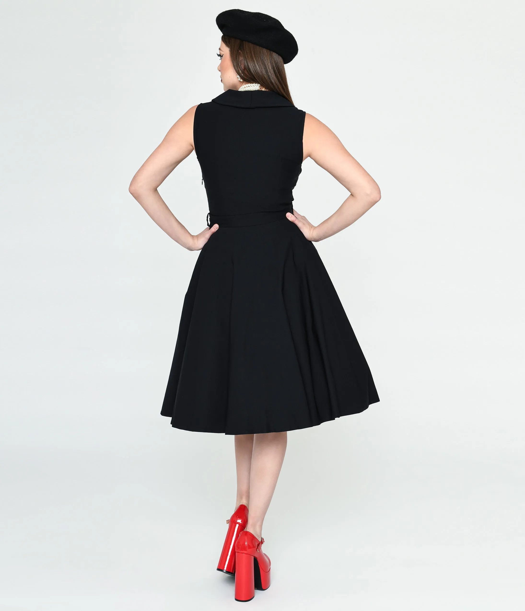 Black Collared Jani Swing Dress sold by Unique Vintage product image thumbnail 3