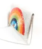 Silver Beaded Rainbow Clutch sold by Unique Vintage