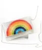 Silver Beaded Rainbow Clutch sold by Unique Vintage