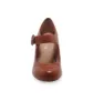 Chelsea Crew 1940s Rust Leatherette Mary Jane Madeline Heels sold by Unique Vintage