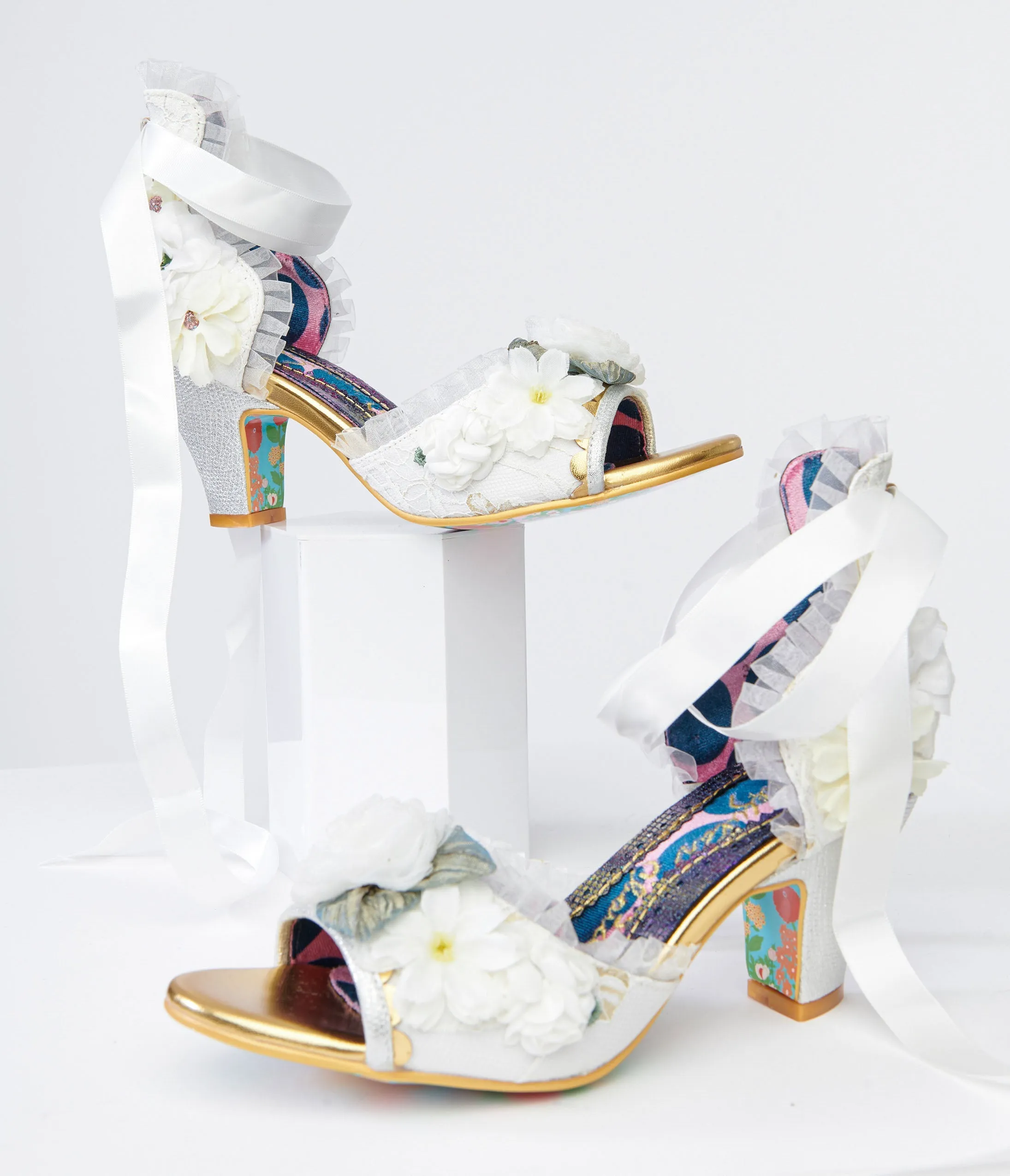 Irregular Choice White Flower Sandal Pump sold by Unique Vintage product image thumbnail 3