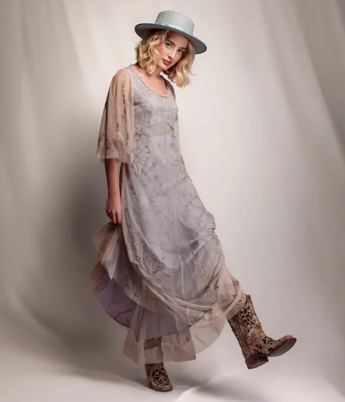 Nataya Lilac Lace Meadow Delilah Dress sold by Unique Vintage
