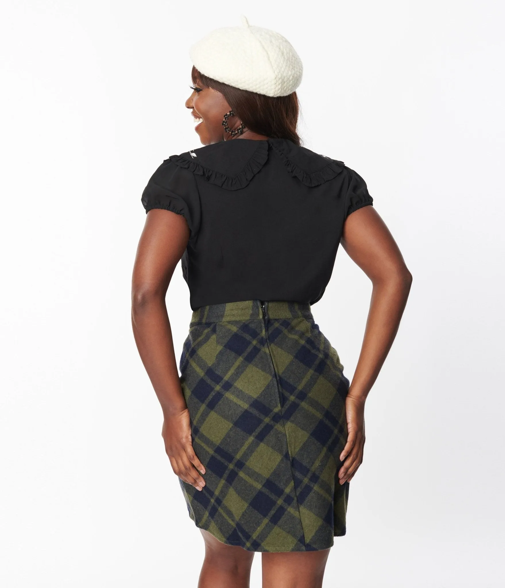 Hell Bunny Black & Ivy Blouse sold by Unique Vintage product image thumbnail 3