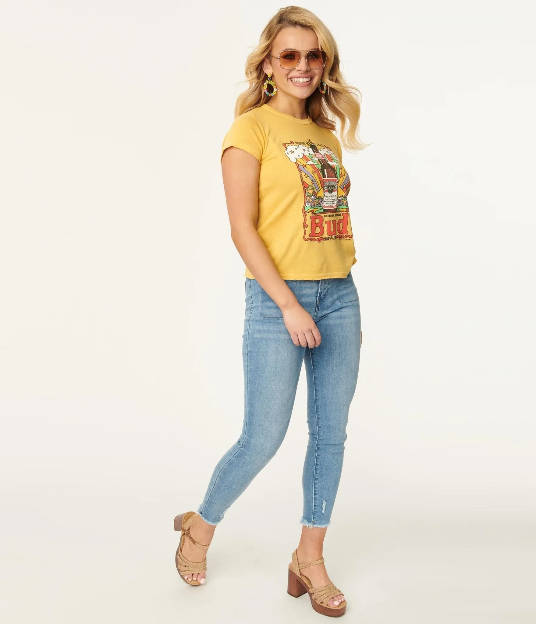 Light Blue Wash Front Pocket Skinny Jeans sold by Unique Vintage product image thumbnail 5