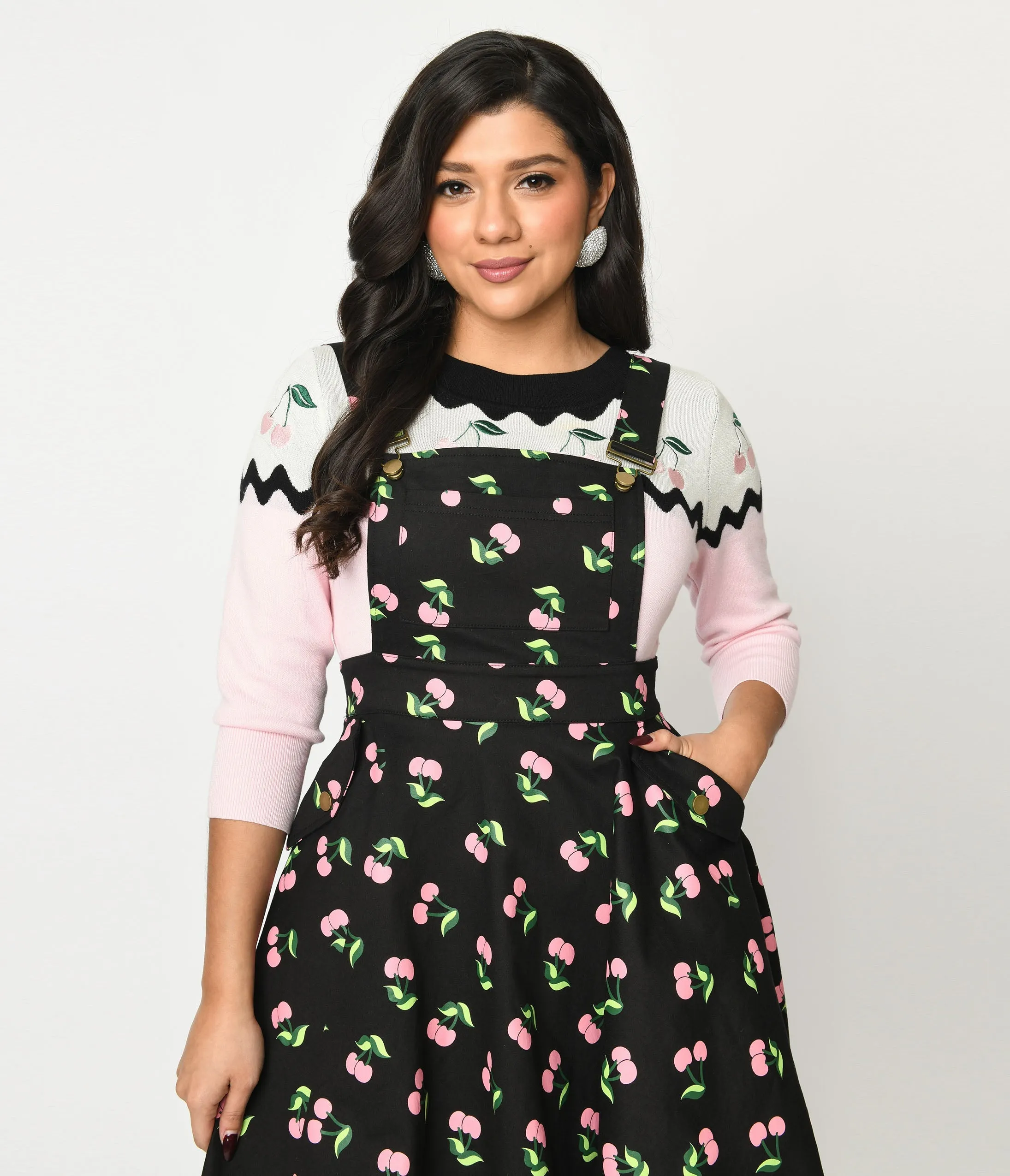 Unique Vintage Pink & Black Cherry Sweater sold by Unique Vintage product image thumbnail 2