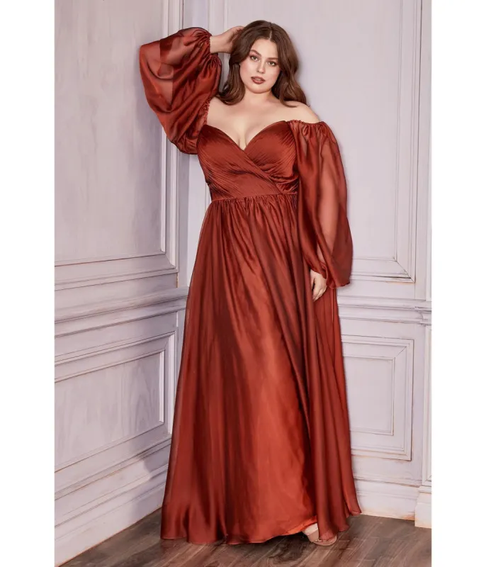 Cinderella Divine  Plus Size Sienna Chiffon Sweetheart Bridesmaid Goddess Gown sold by Unique Vintage