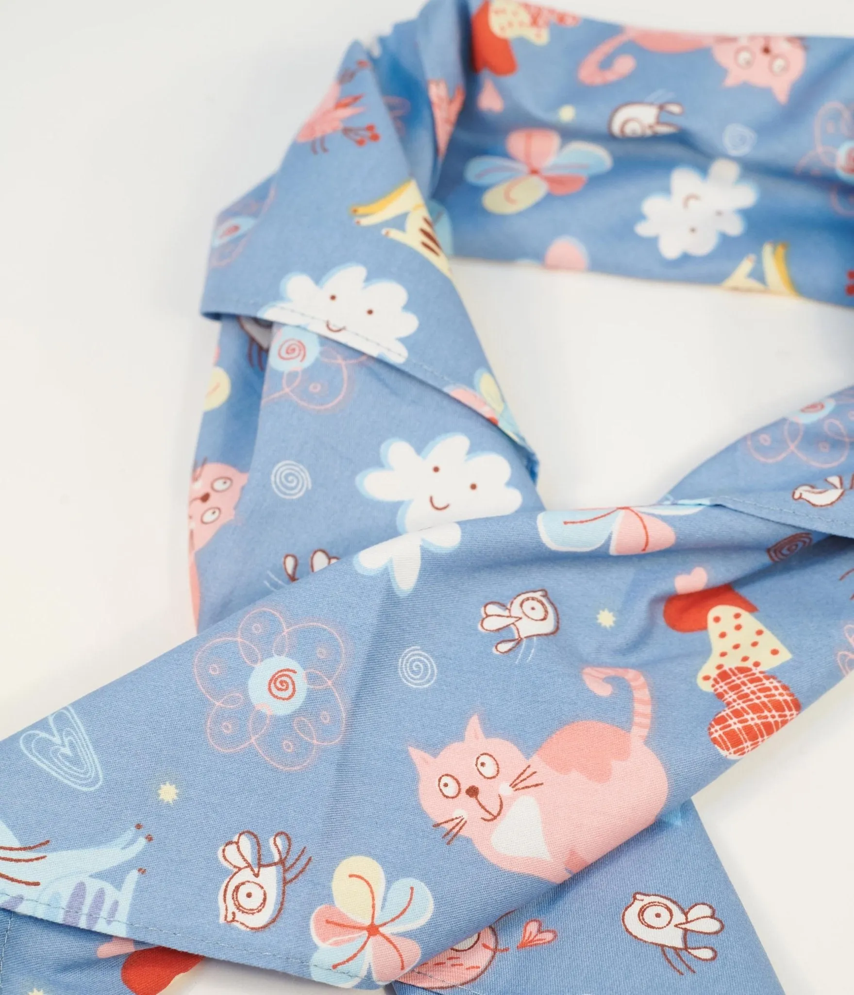 Unique Vintage Light Blue Cat Print Hair Scarf sold by Unique Vintage product image thumbnail 3