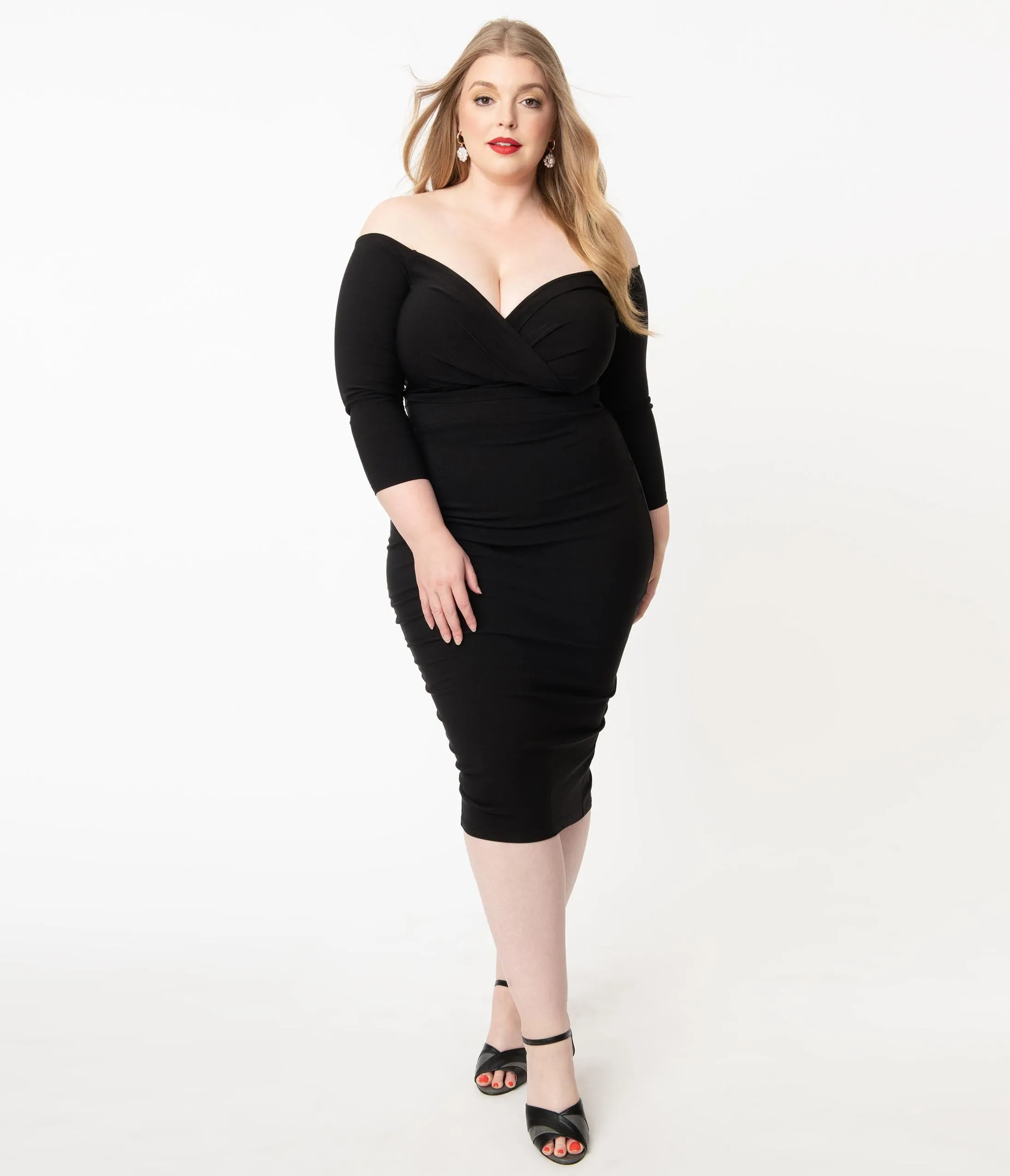 Unique Vintage Plus Size Black Shailene Pencil Dress sold by Unique Vintage product image thumbnail 5