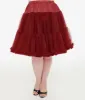 Unique Vintage Plus Size 1950s Burgundy Retro Style Ruffled Petticoat Crinoline sold by Unique Vintage