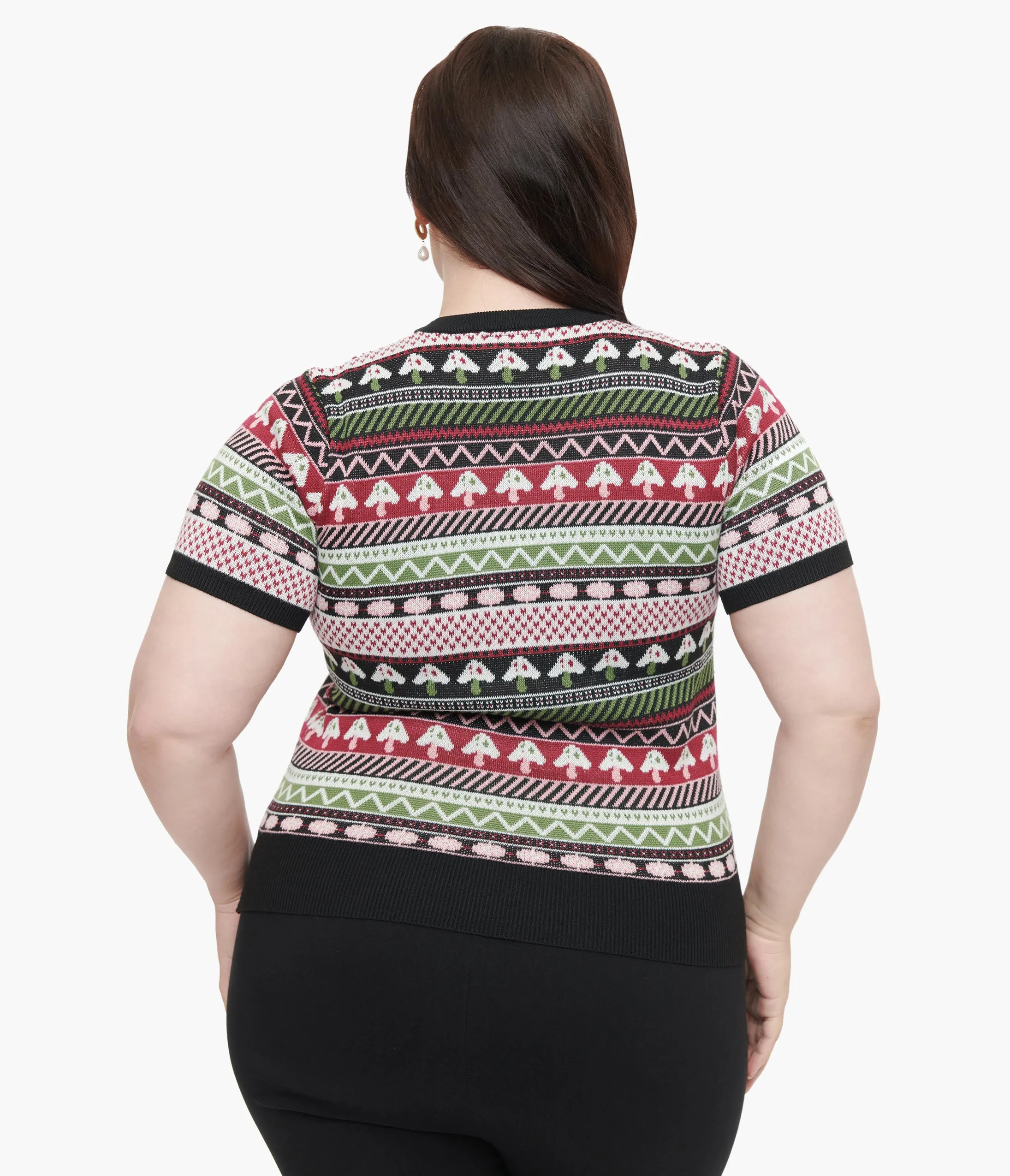 Unique Vintage Plus Size 1950s Mushroom Jacquard Sweater sold by Unique Vintage product image thumbnail 2