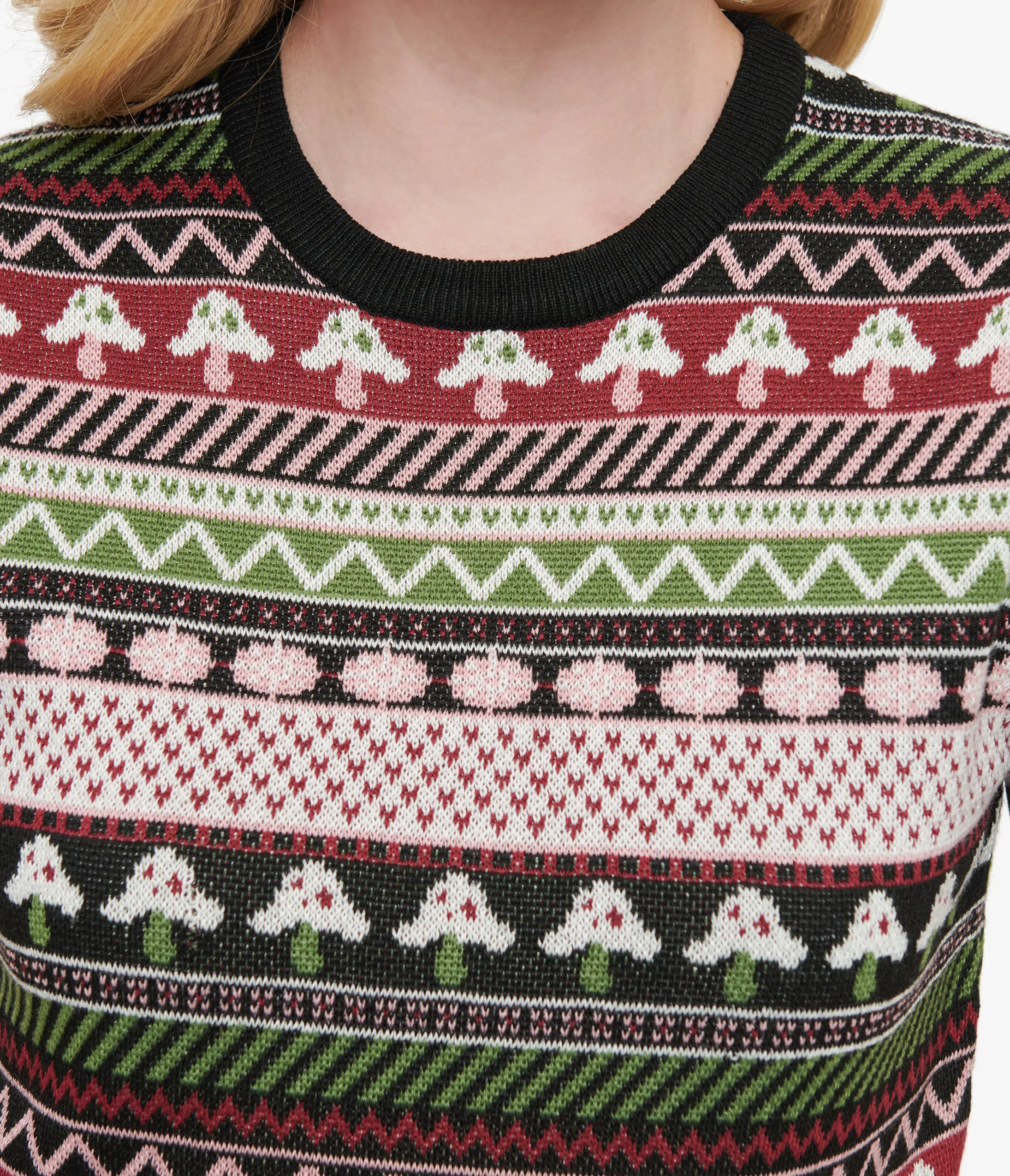 Unique Vintage 1950s Mushroom Jacquard Sweater sold by Unique Vintage product image thumbnail 2