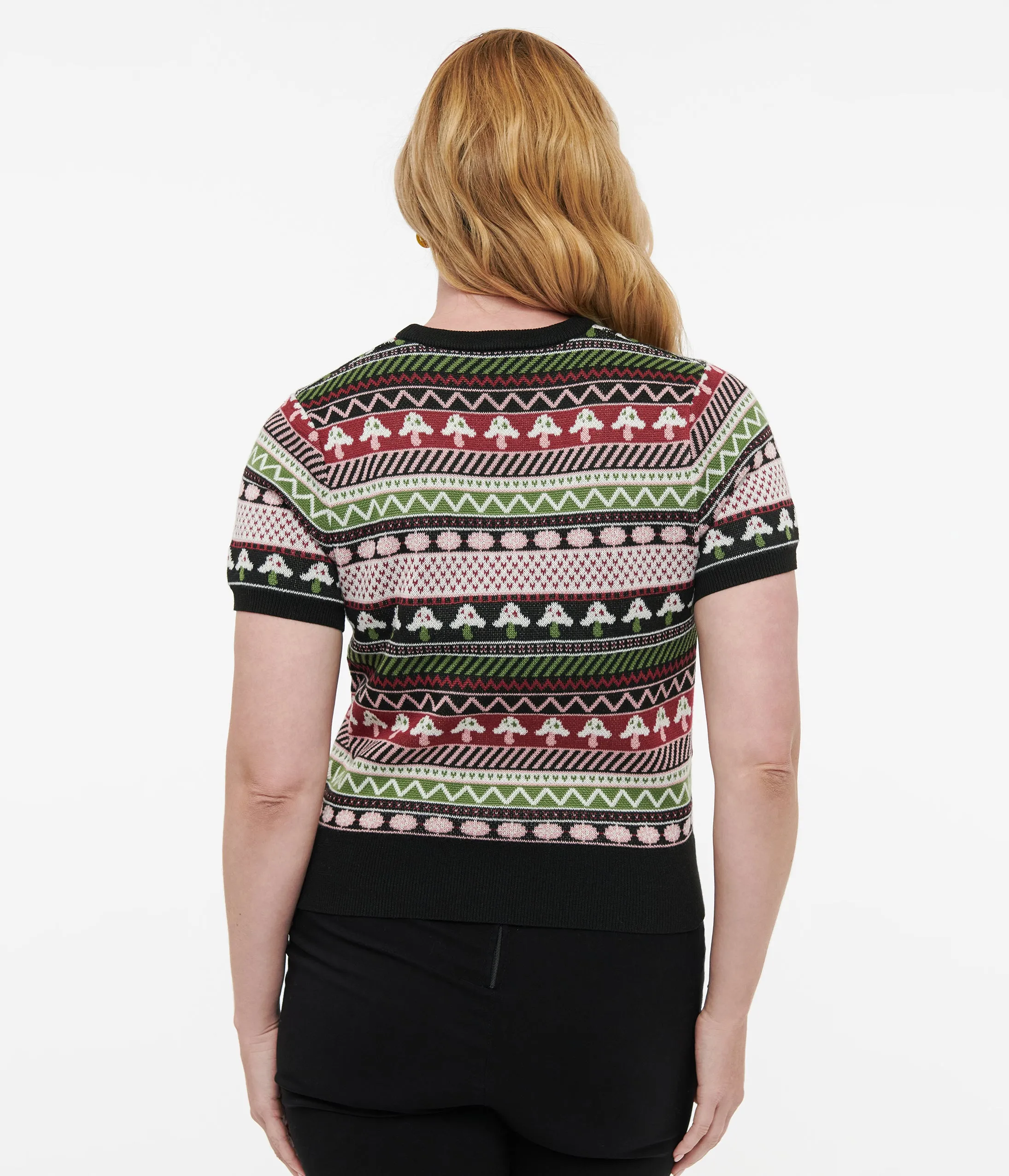 Unique Vintage 1950s Mushroom Jacquard Sweater sold by Unique Vintage product image thumbnail 3