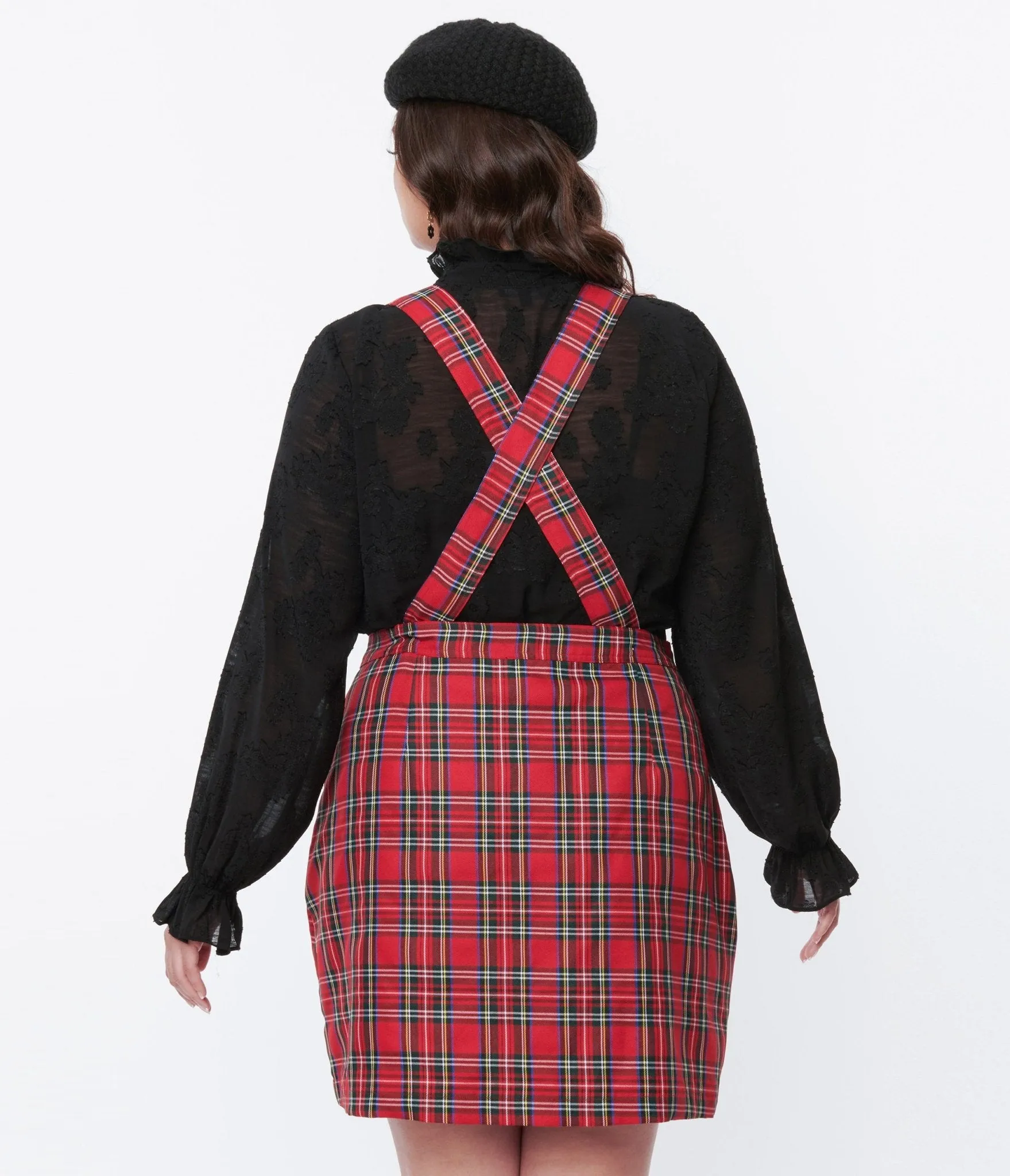 Smak Parlour Black Floral Ruffle Neck Blouse sold by Unique Vintage product image thumbnail 3