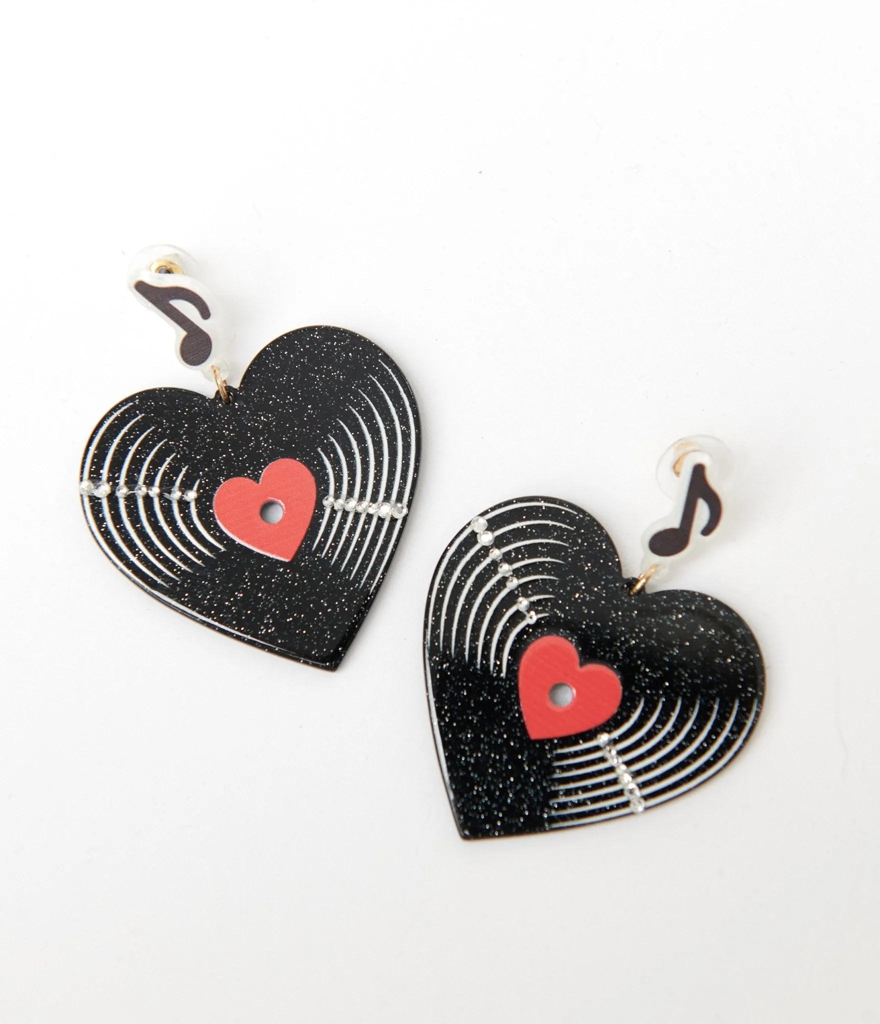Heart Vinyl Record Earrings sold by Unique Vintage product image thumbnail 2