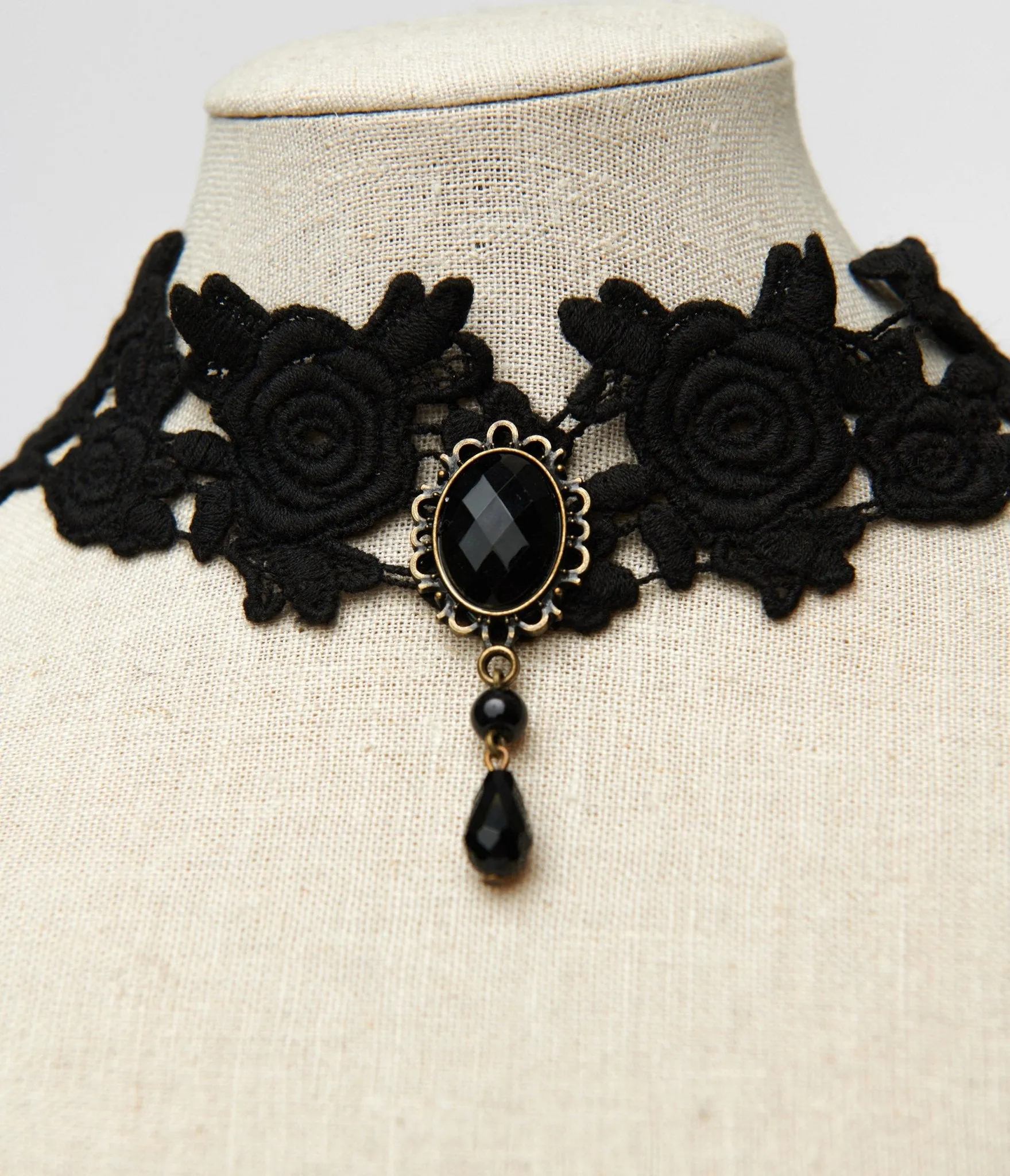 Black Lace Gothic Choker sold by Unique Vintage product image thumbnail 2