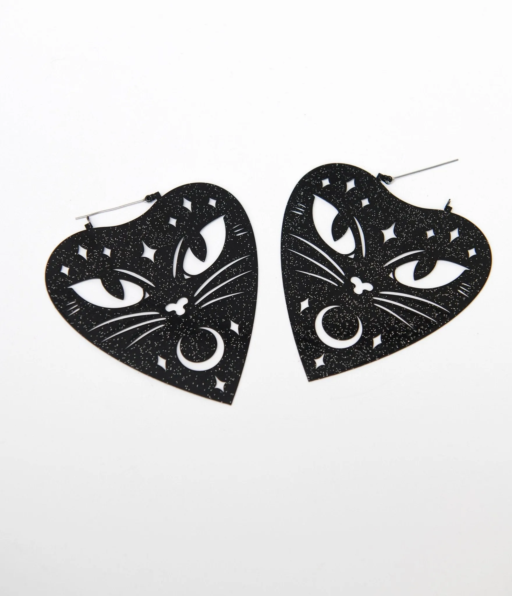 Black Cat Ouija Planchette Earrings sold by Unique Vintage product image thumbnail 2