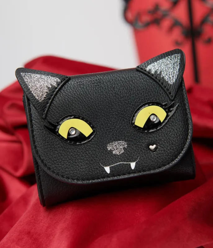 Betsey Johnson Black Cat Wallet sold by Unique Vintage